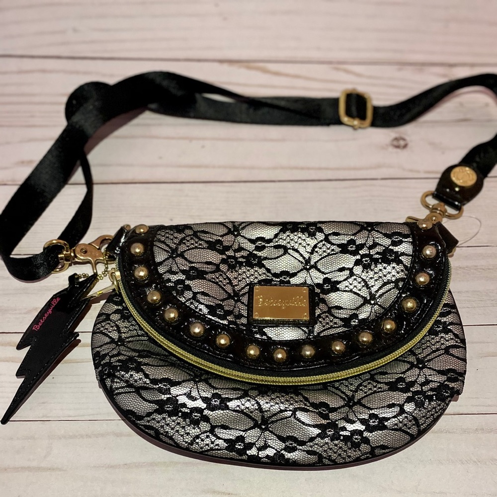 Betsey Johnson Betseyville Lace Crossbody Bag